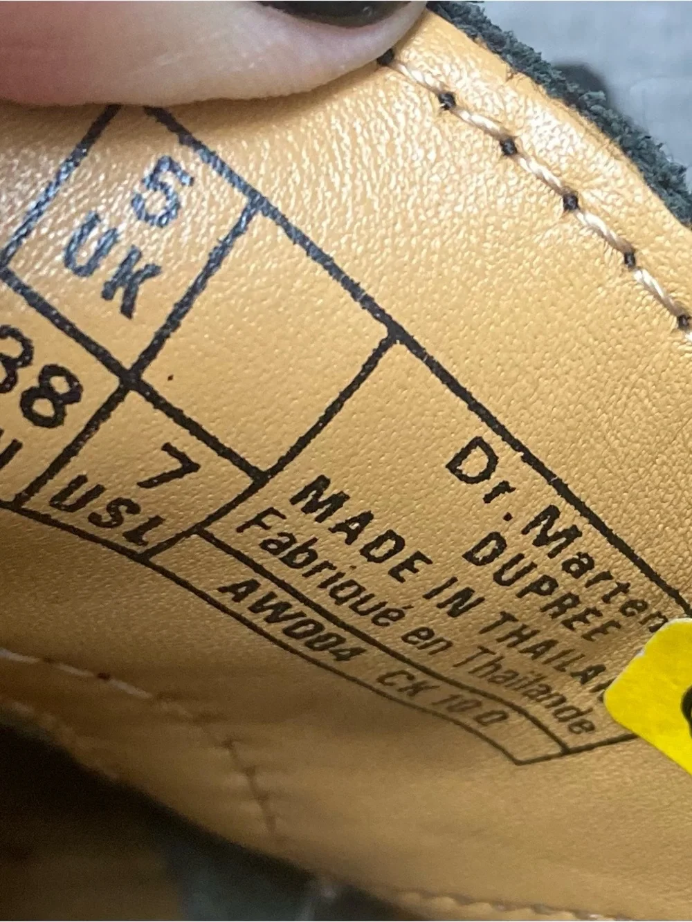Dr. Martens Black Leather 3-Eye Derby with Yellow Stitching